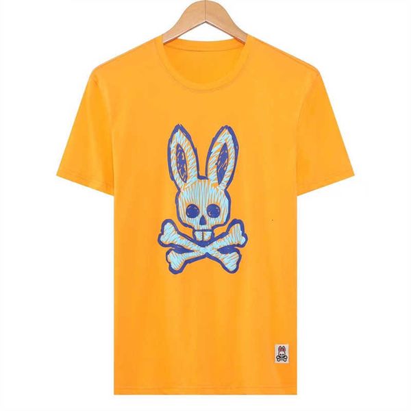 

mens shirt psychos 2023 tshirt womens bunnys tees combed cotton summer short sleeve business design fashion skull rabbit casual breathable c, White;black