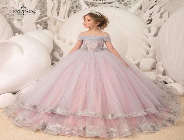 

2023 tulle ball gown toddler flower girl dresses layered ruffles piping purple little glitz girls pageant dress bc14832 gj03158457123, White;blue