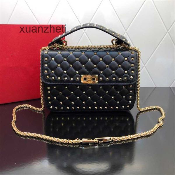 

designer luxury lady's classic beach bags women valenti handbags sheepskin diamond crossbody grid bag rivet small portable leather hand