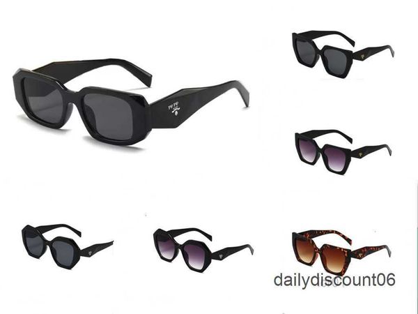 

2023 designer sunglasses classic eyeglasses goggle outdoor beach sun glasses for man woman mix color optional triangular signaturewith origi, White;black