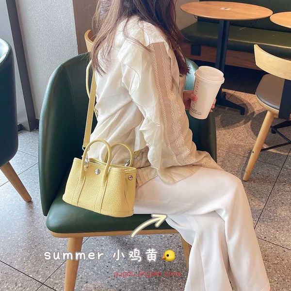 

factory outlet wholesale h home party garden tote bags for sale bychanceshop summer new layer cowhide turquoise blue mini garden bag one sh