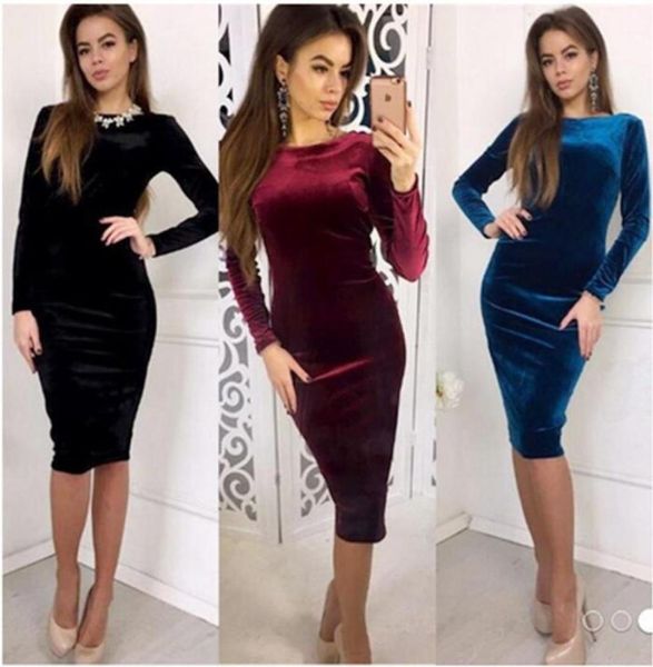 

2019 women summer elegant ladies039 prom office dresses crew neck fashion celebrity mermaid velvet short party gowns4386447, Black