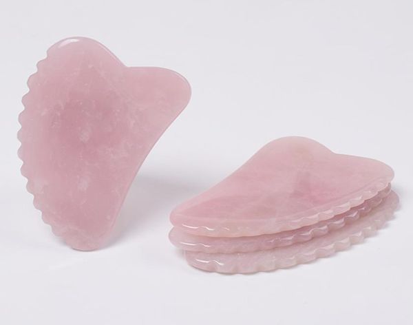 

facial natural pink crystal quartz jade guasha board chinese acupuncture scraping tool back massage body massager gua sha board sc8377260