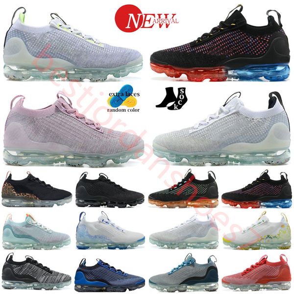 

men women designer vapores knit 5.0 triple black white p blue wolf grey volt phantom teal casual medium pure platinum leopard running sneake