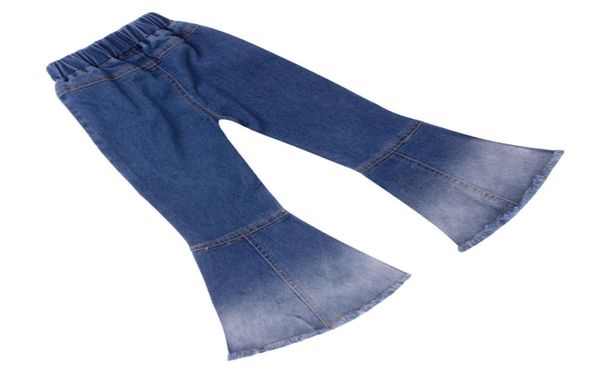 

ins baby pants girls flare trousers denim girl jeans bell bottoms pants wide leg trouser kids designer clothes whole yw3805l8766930, Blue