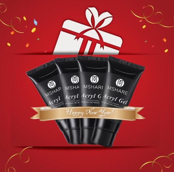 

poly gel set 4 pieces kits new years present for beauty acrylic polygel christmas gift 60ml2738833, Red;pink