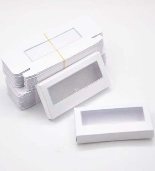 

whole lash packaging custom white rectangle paper box no tray logo lashes storage case vendors false eyelashes2047364