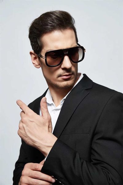 

men's and women's plate black full frame tita sunglasses grand bem, White;black