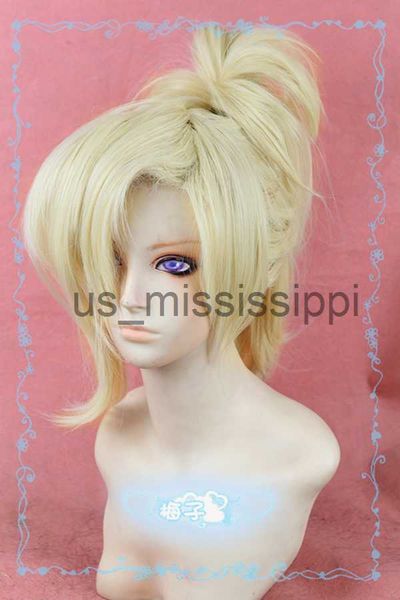 

cosplay wigs ow mercy angela ziegler light blond cosplay ponytail hair heat resistant cosplay costume wig wig cap x0630, Black