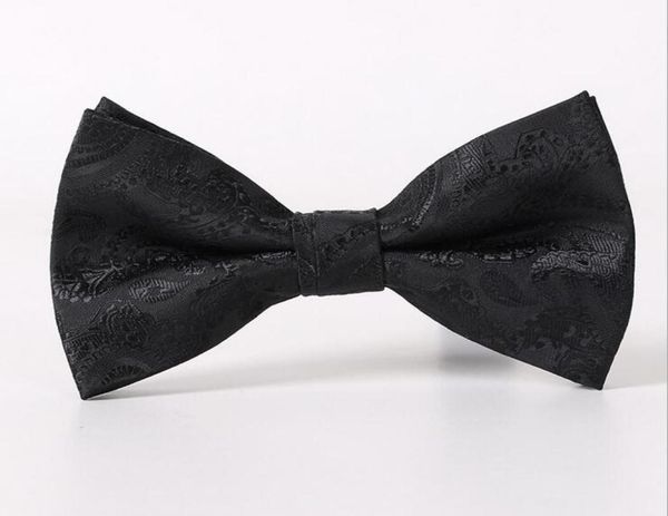 

new black groom jacquard bow ties for men suits 2019 fashion mens formal occasion formal wear wedding bussiness tuxedos bow tie be6133659, Red;black