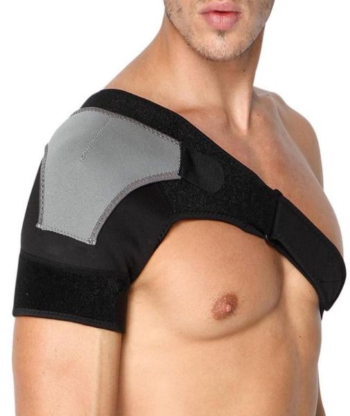 

back support sports straps shoulder protection type adjustable oneshoulder strained6585560, Black;blue