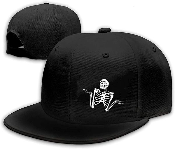 

ball caps snap backpack hat for men skull hats flat bill baseball cap adjustable skeleton hand black 230628, Blue;gray