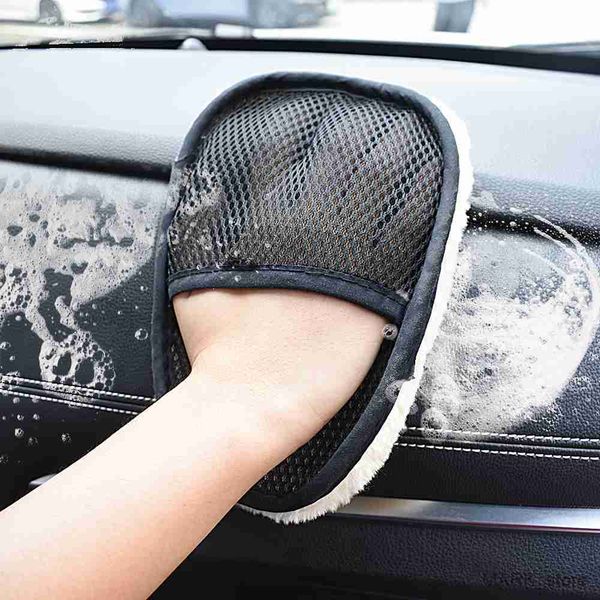 

glove microfiber wool soft car washing gloves cleaning brush car wash care tools motorcycle washer care products auto cleaning glove r230629