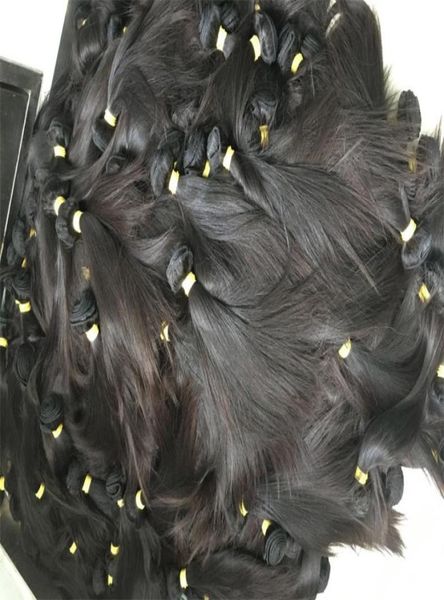 

whle unprocessed human hair 12a raw indian hair bundles0121275626, Black
