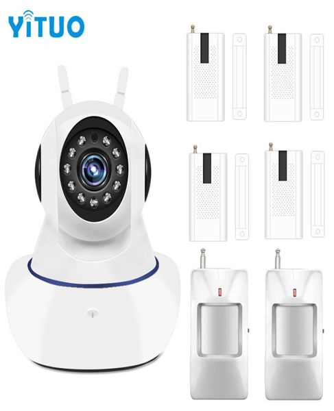 

ip camera wifi alarm systems kit wireless home surveillance 433mhz motion sensor burglar system security infrared detector6881128