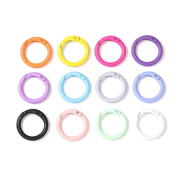 

new popular colorful painting round hook clasp for diy jewelry making