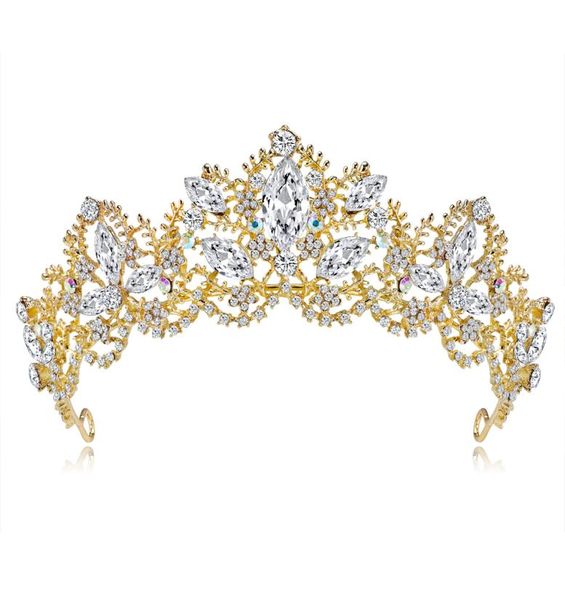 

bridal tiaras with rhinestones wedding jewelry girls headpieces birthday party performance pageant crystal crowns wedding accessor8553970, Silver