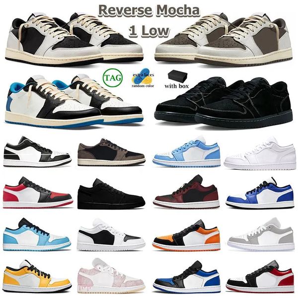 

with box jumpman 1s basketball shoes black reverse mocha phantom 1 low unc panda chicago red bred patent mens trainer sport sneakers