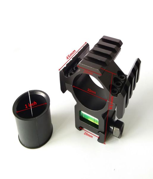 

tactical trirail barrel mount for 30mm riflescope tube 3 side for rail 20mm weaverer picatinny rail with spirit bubble level3772058
