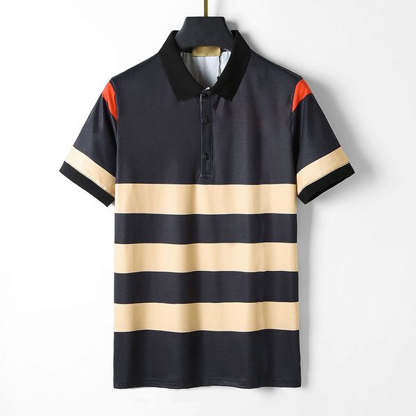 

2023 mens stylist polo shirts luxury men's polos designer clothing short sleeves fashion summer t-shirts cell striped casual tees shir, White;black