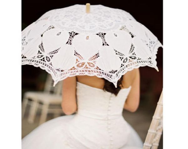 

new style lace bridal parasols white ivory wedding umbrella new pography props 82cm diameter 68cm length beautiful bridal acces1991208