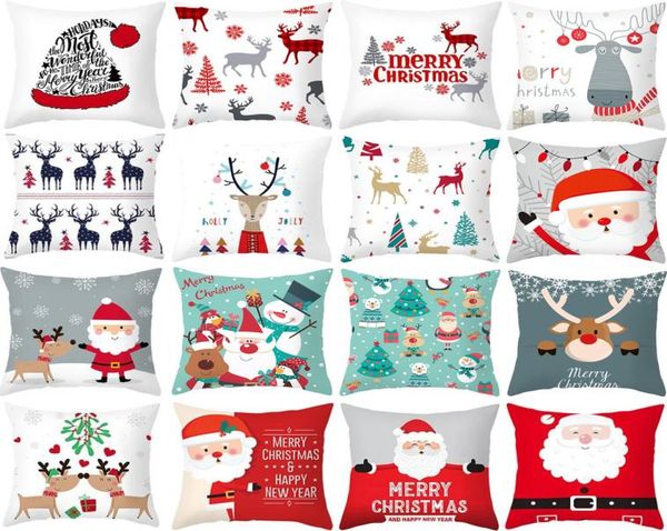 

cartoons christmas pillow case home decoration cushion cover christmas decorative pillows cover sofa living room pillowcase xmas9254331, Black;white