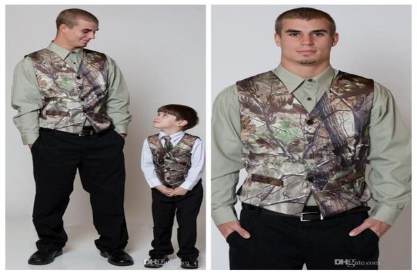 

2018 fashionable camo vest realtree mens wedding party suits bridal v neck formal wear waistcoat groomsmen outerwear9884287, Black