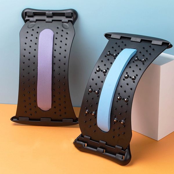 

back massager acupuncture multilevel adjustable stretcher waist neck stretch lumbar cervical spine support pain relief relax 230629