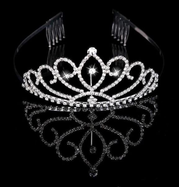 

bridal tiaras crowns with rhinestones bridal jewelry girls evening prom party performance pageant crystal wedding tiaras accessori1258486, Silver