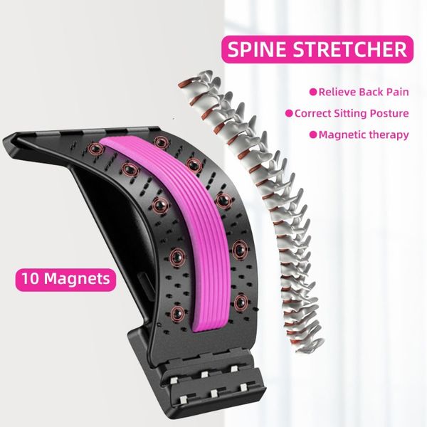 

back massager magnetic massage muscle relaxation stretcher treatment to relieve lower lumbar pain neck stretching cervical spine support 230