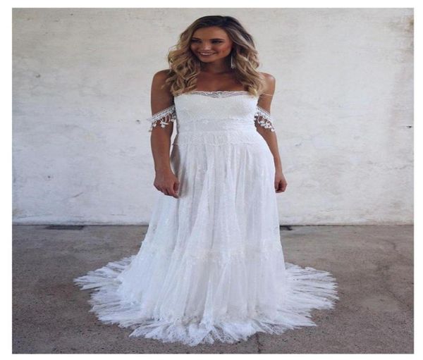 

beach wedding dress lace strapless bride backless vestido de novia gowns lorie one shoulder2952266, White