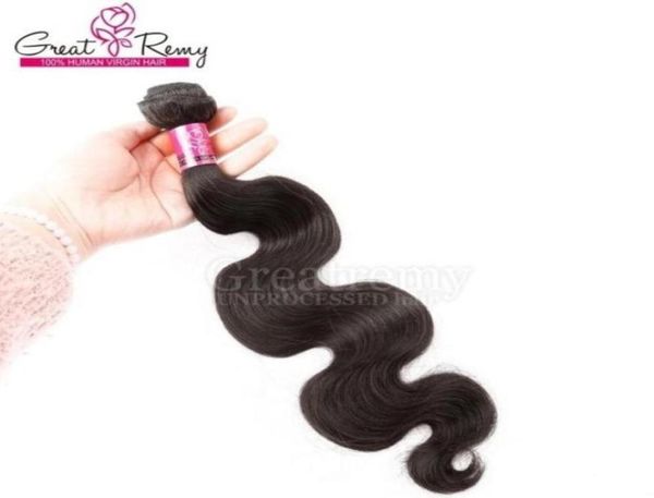 

1 piece virgin mongolian hair extension 7a body wave human hair weaves long time lasting natural hair dyeable greatrmy drop shippi3395095, Black
