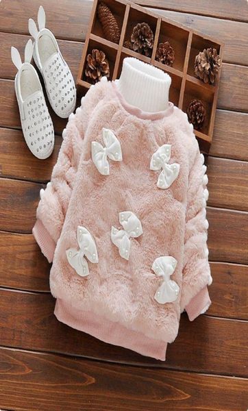 

whole kids clothes 2016 new autumn winter hoodies sweatshirts baby girl baby girl warm cut bow design thicken toddler baby cl6744878, Black