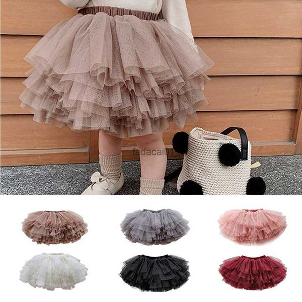 

sweet princess tutu fluffy skirts newborn baby girls ballet dance tulle skirt kids birthday party skirts for girls xmas clothes l230621, Black