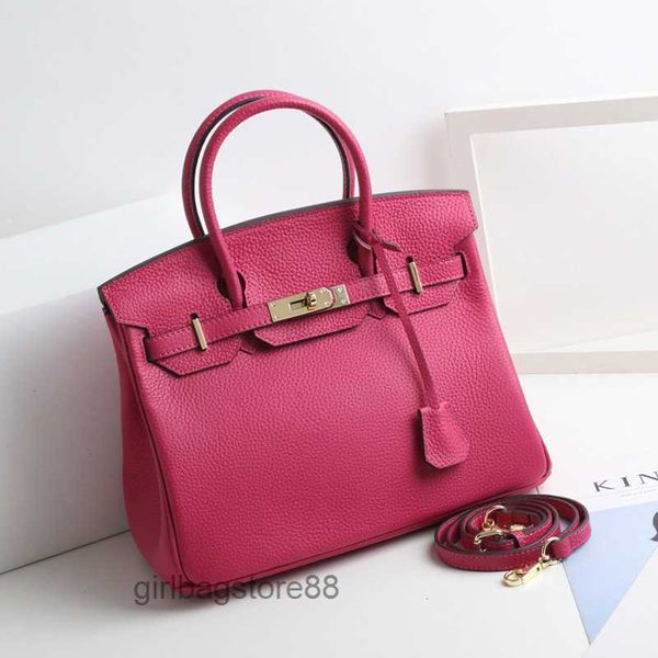 

classic leather lady bag birkins tote bags 2023 designer cowhide women's with lychee pattern commuter handbag colors fashion handbags z