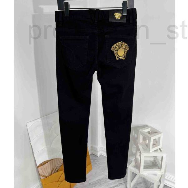 

men's jeans designer jean pants men women fashion embroidery denim trousers winter thickened elastic straight jeans ew8j, Blue