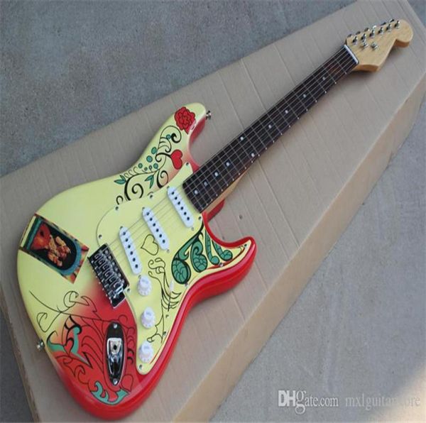 

factory whole electric guitar with special pattern3 pickupsrosewood fingerboardoffer customized3248782