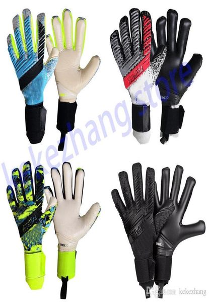

2020 professional soccer goalkeeper glvoes latex without finger protection children adults football goalie gloves4624980, Black