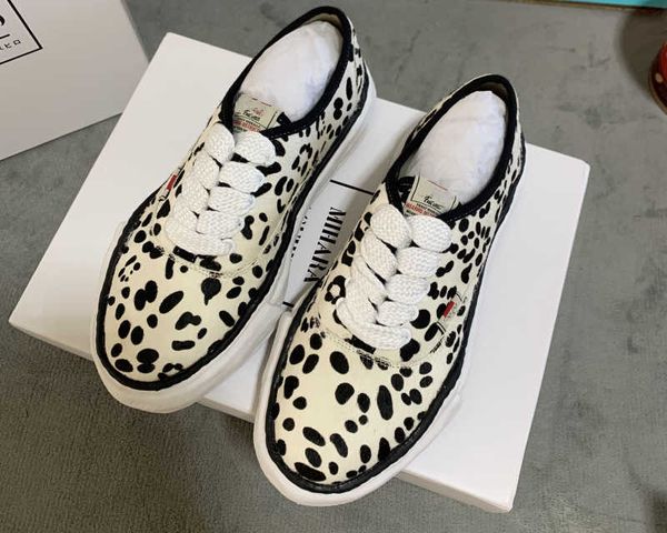 

maison mihara yasuhiro japanese lace up men's canvas shoes mmy dissolved plaid casual wash thick sole shoes
