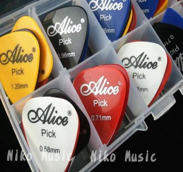 

alice 50pcs acoustic electric guitar picks plectrums1 plastic picks box case 1864043