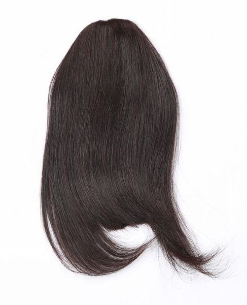 

100 human hair fringe bold blunt clip in hair bangs brazilian virgin hair 7 colors choose1792921, Black