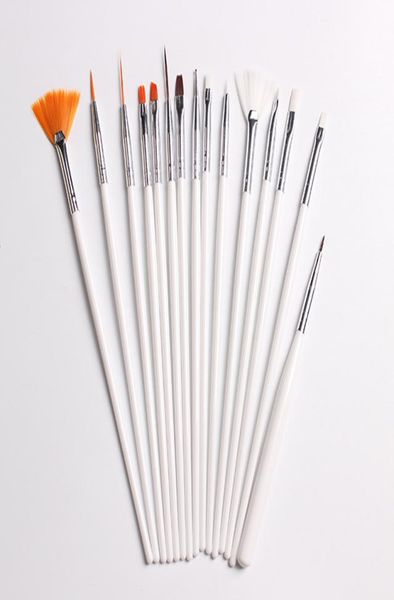 

15pcs makeup brushes professional gel polish painting nail flower art pen dotting drawing tool for natural false 3d beauty make up7644337, Yellow