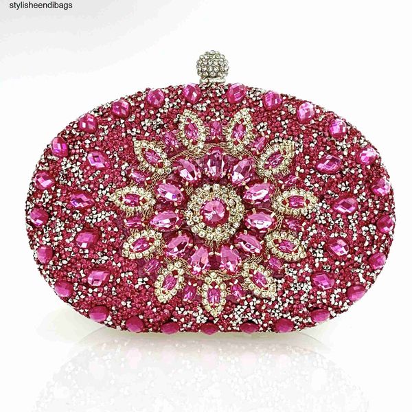 

totes multicolored diamond women clutch evening bags bridal crystal flower handbags purses wedding party dinner bag stylisheendibags