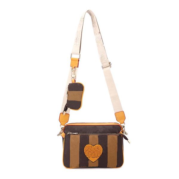 

men luxury trio desinger messenger bag women's bag reverse canvas crossbody bags 3 piece set leather shoulder bag with purse wallet clu