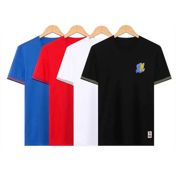

t-shirt bunnys shirts psychos designer mens luxury brand high-quality knitted tees skull rabbit print clothing sports quick drying t shirt k, White;black