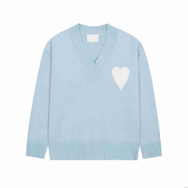 

amis fashion paris designer men's sweater de coeur macaron love cardigan men women embroidered long sleeve loose clothes womens mes e4j, White;black