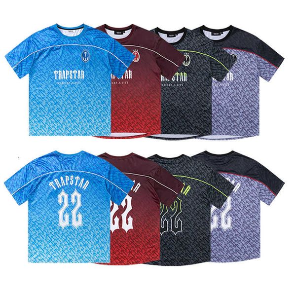 

mens trapstar t-shirts football jersey logo no.22 printed short sleeved breathable hip hop streetwaer hu1w, White;black
