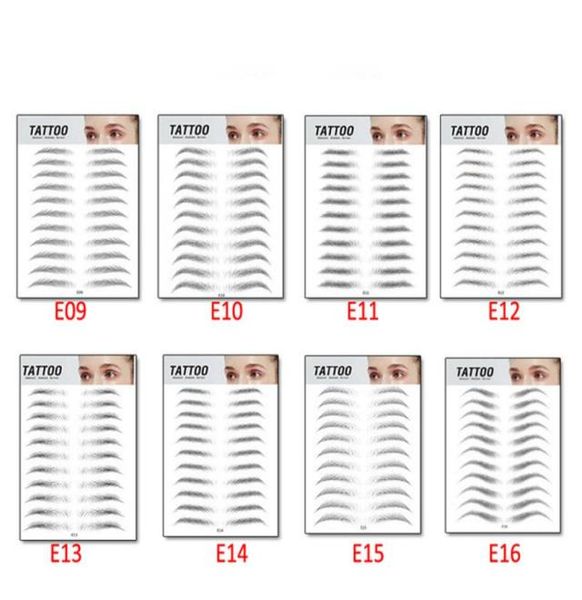 

mp041 eyebrows sticker water transfer hairlike eye brow tattoo stickers long lasting false eyebrow enhancers makeup tools6709607