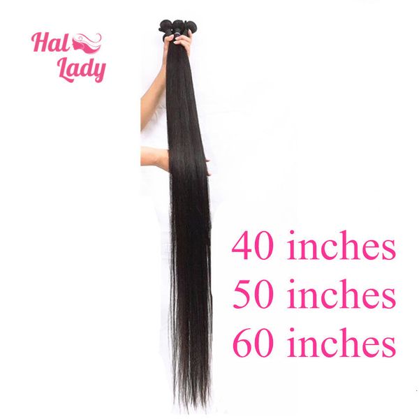

lace wigs 30 32 34 36 40 50 60 inches brazilian straight weaves remy human natural black 1 3 4 bundles 230629, Black;brown