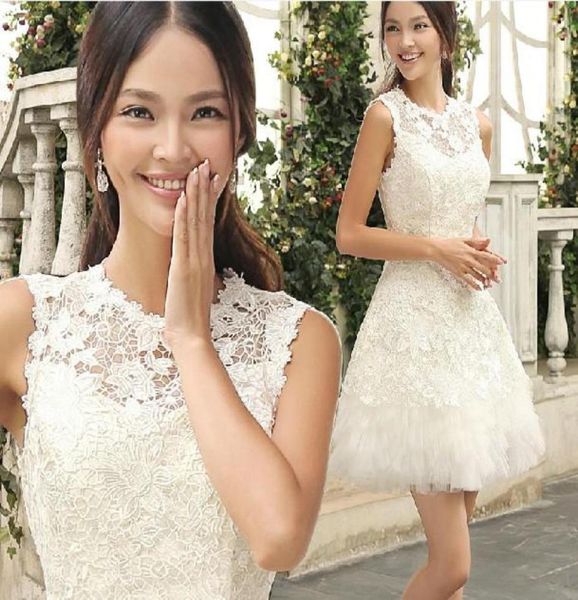

classic short sheath coral organza bridesmaid dress crew sleeveless ruched pleated bridesmaid dress3228015, White;pink
